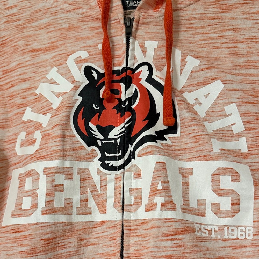 Cincinnati Bengals Women's Orange Hoodie - Picture 4 of 6